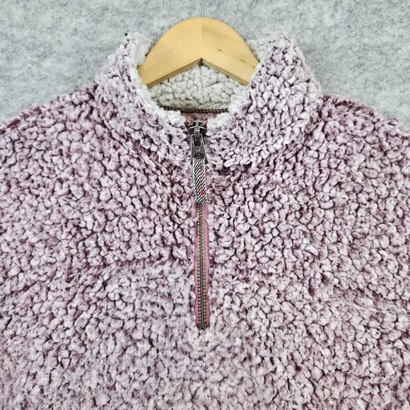 Dylan Women's Mottled Pink Size S Quarter‎ Zip Sherpa/Fleece Faux Fur Pullover - Picture 2 of 16